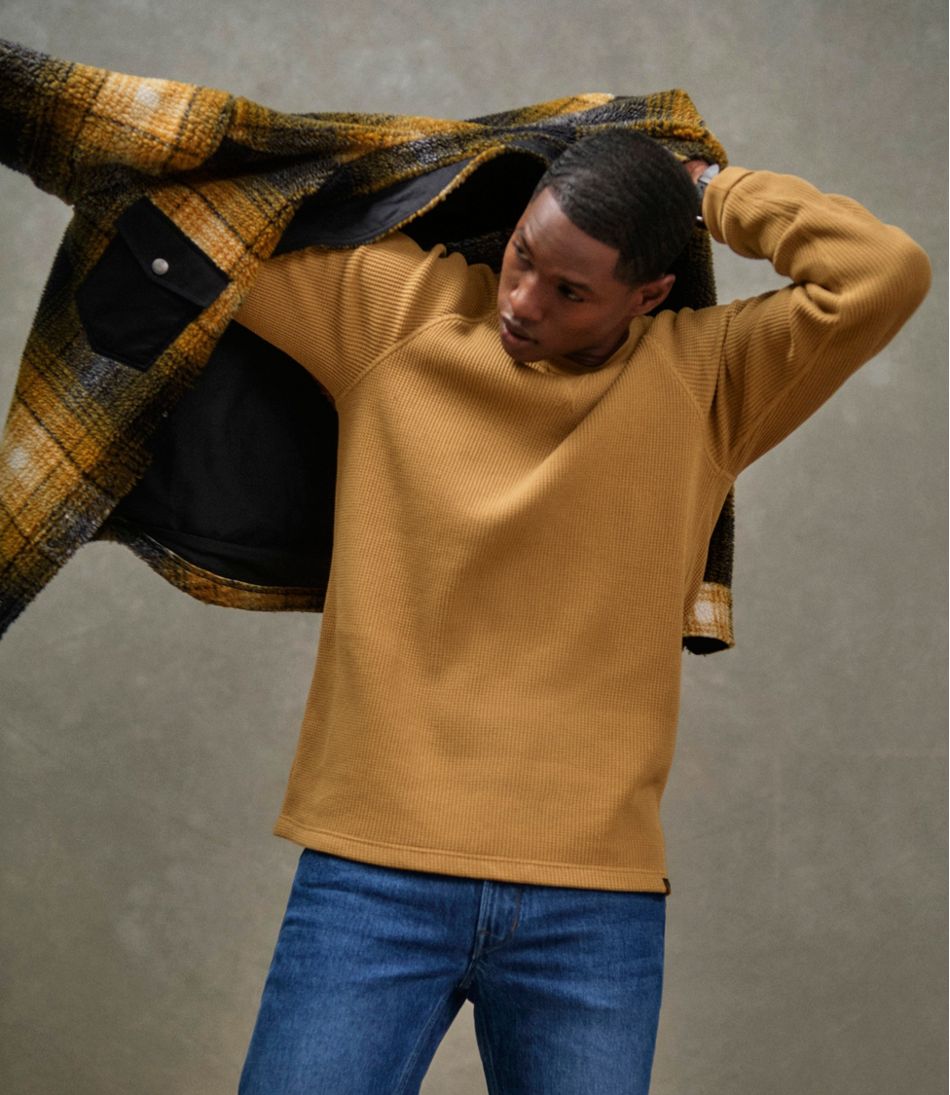 Men's Signature Mixed Media Fleece Shirt Jacket, Plaid | L.L.Bean Great Value