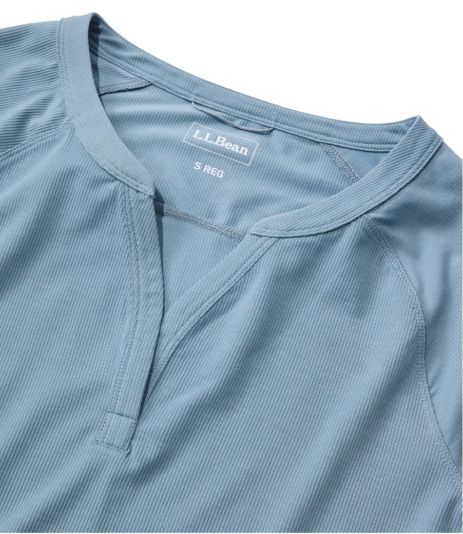 Women's Ribbed Performance Tee, Long-Sleeve Splitneck | L.L.Bean Best Seller