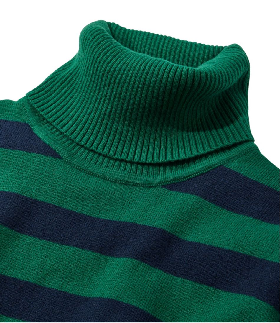 Women's Cotton/Cashmere Sweater, Turtleneck Stripe | L.L.Bean Everyday