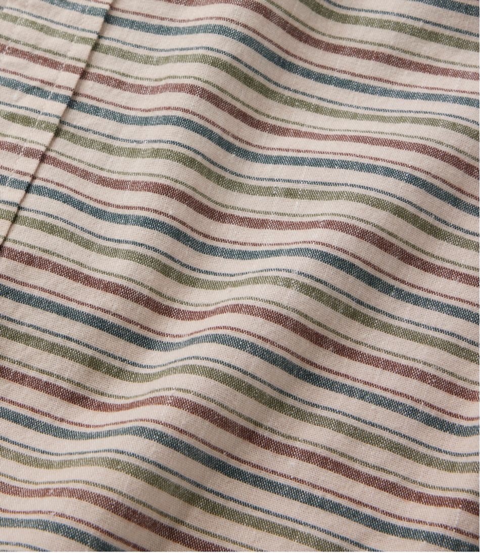 Men's Stonecoast Hemp Shirt, Short-Sleeve, Slightly Fitted Untucked Fit, Stripe | L.L.Bean Value