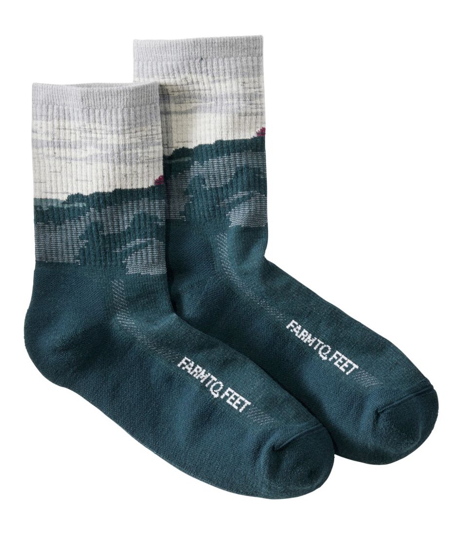 Adults' Farm to Feet Portland Headlight Lighthouse Light Cushion 3/4 Crew Socks | L.L.Bean Value