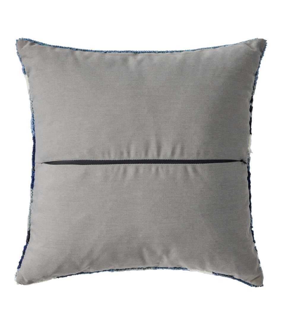 Indoor/Outdoor Hooked Pillow, 18x18 Ocean Waves | L.L.Bean Latest
