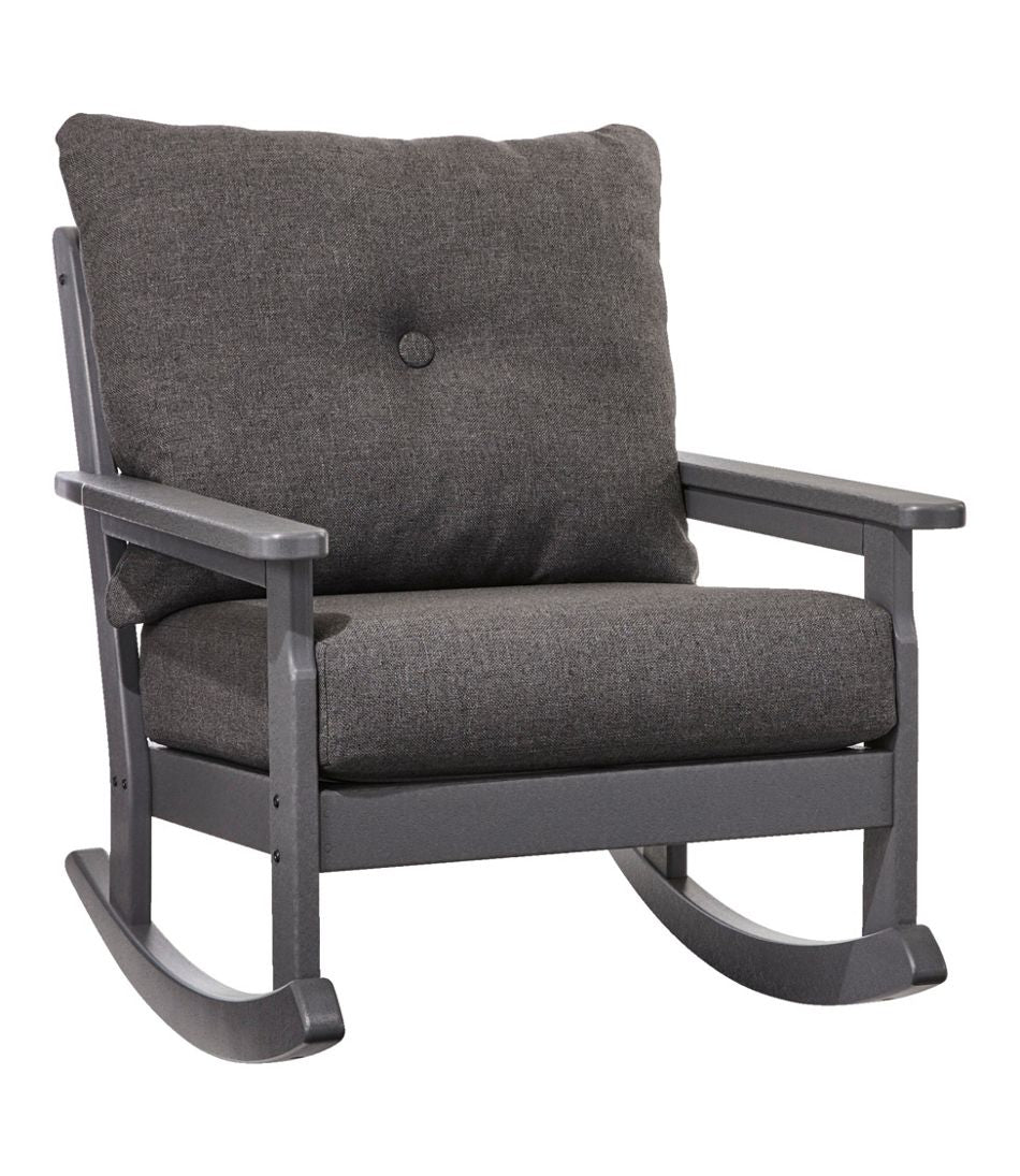 All-Weather Patio Rocker with Textured Cushion, Slate Gray | L.L.Bean Recommended