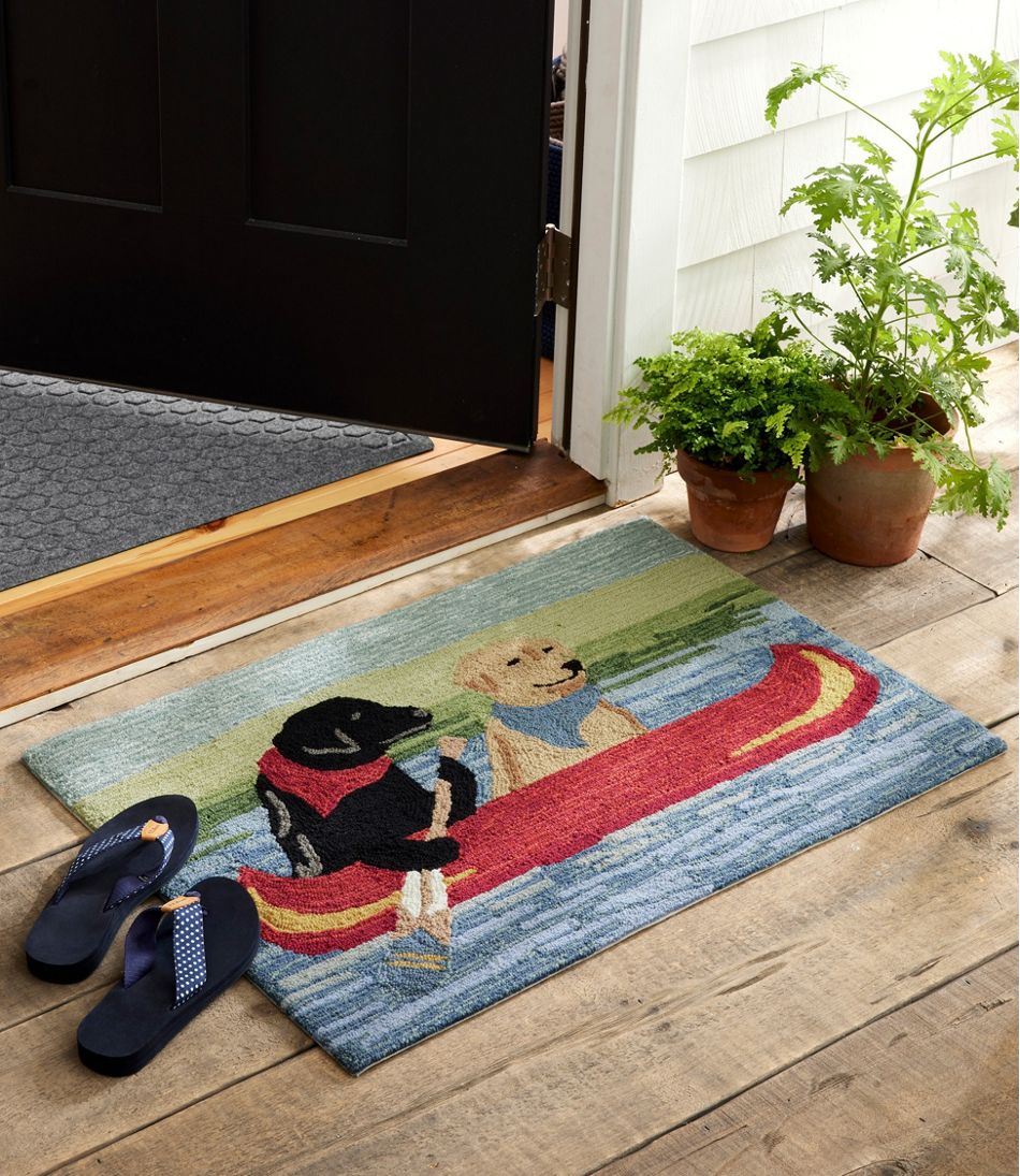 Indoor/Outdoor Vacationland Rug, Dog Canoe | L.L.Bean Popular