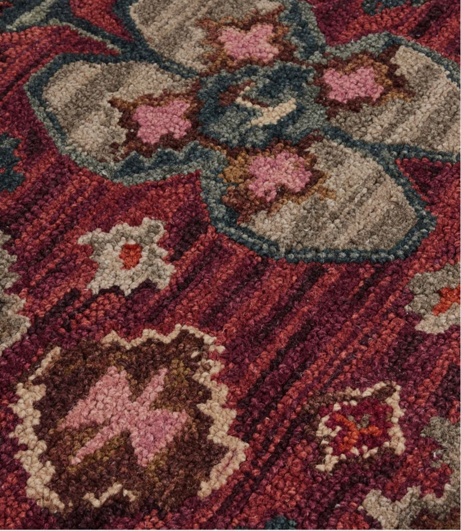 Double Border Wool Hooked Runner, Sienna Multi | L.L.Bean Latest