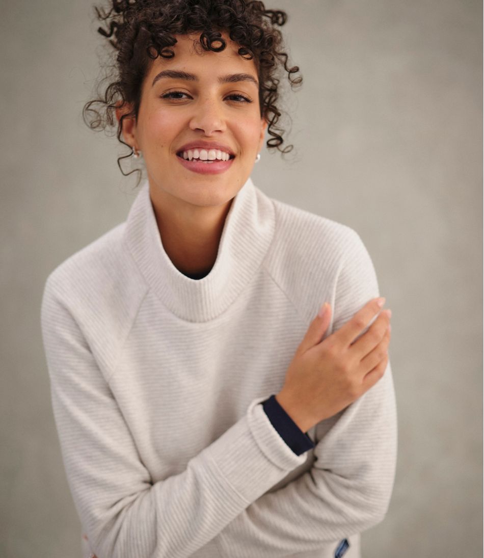 Women's Lakewashed Double-Knit Funnelneck | L.L.Bean Featured