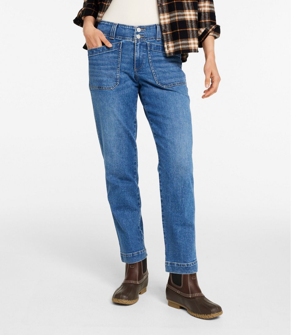 Women's 1912 Field Denim Pants, Mid-Rise Ankle Utility | L.L.Bean Latest
