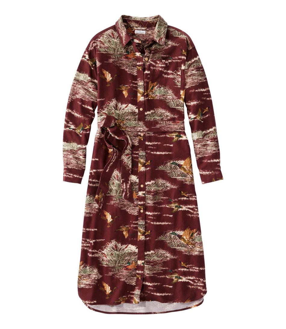 Women's Signature Camp Flannel Midi Dress | L.L.Bean Everyday