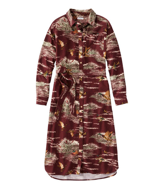 Women's Signature Camp Flannel Midi Dress | L.L.Bean Everyday