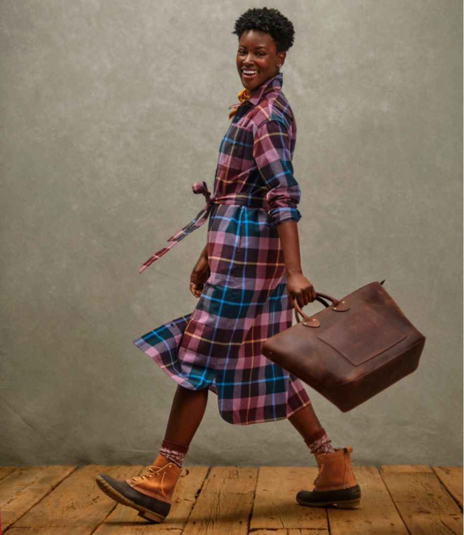 Women's Signature Camp Flannel Midi Dress | L.L.Bean Everyday