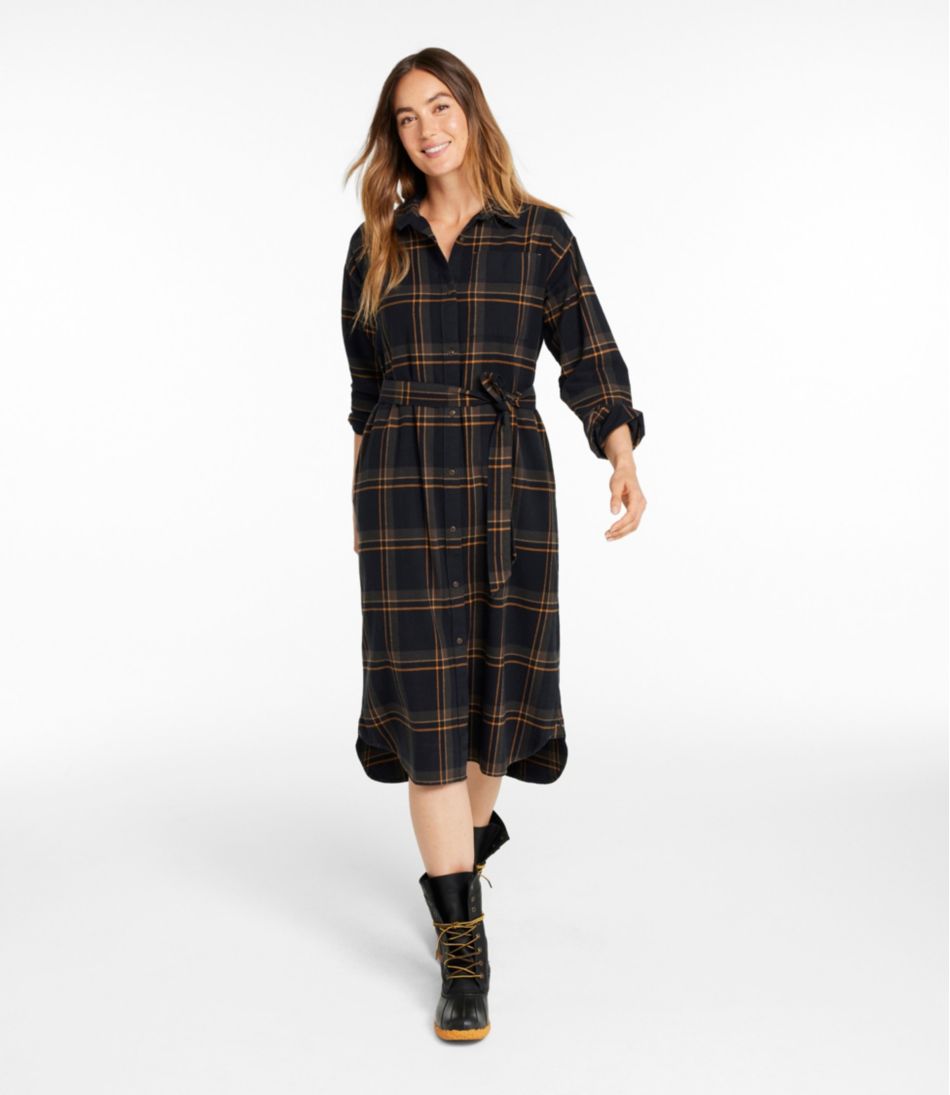 Women's Signature Camp Flannel Midi Dress | L.L.Bean Everyday