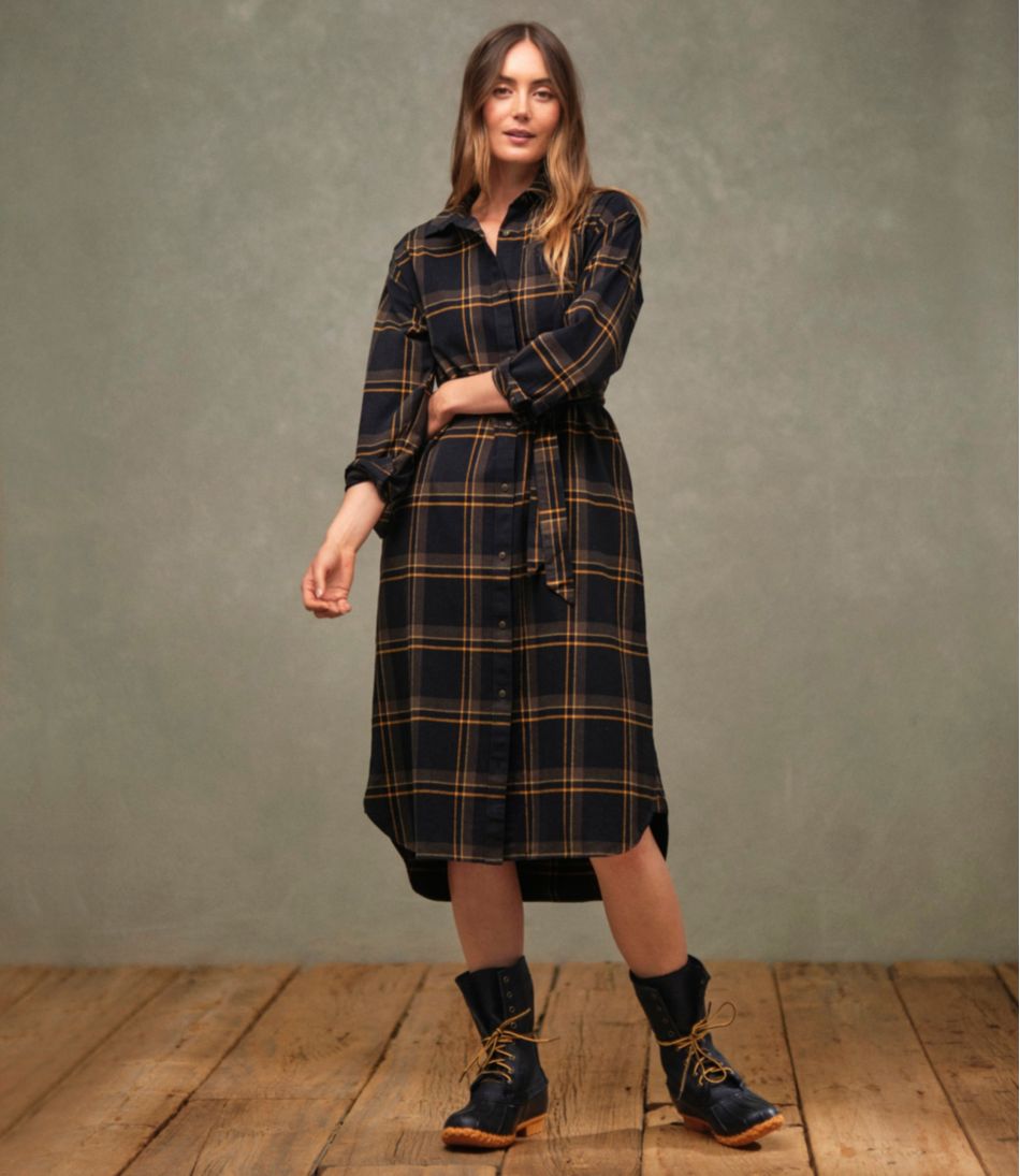 Women's Signature Camp Flannel Midi Dress | L.L.Bean Everyday