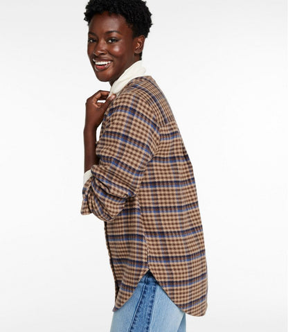 Women's Signature 1933 Collarless Chamois Tunic, Plaid | L.L.Bean Featured