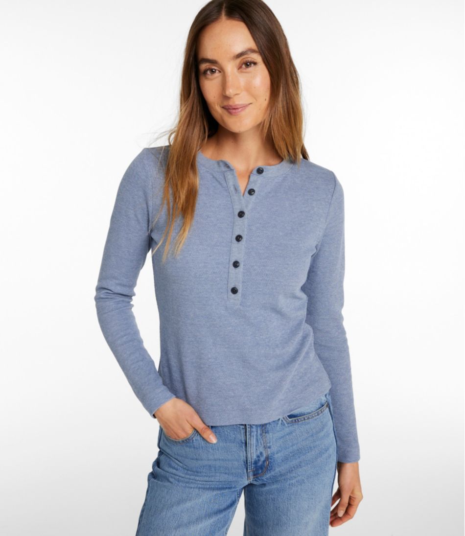 Women's Signature Premium Thermal Tops, Long-Sleeve Henley Shirt | L.L.Bean Trending