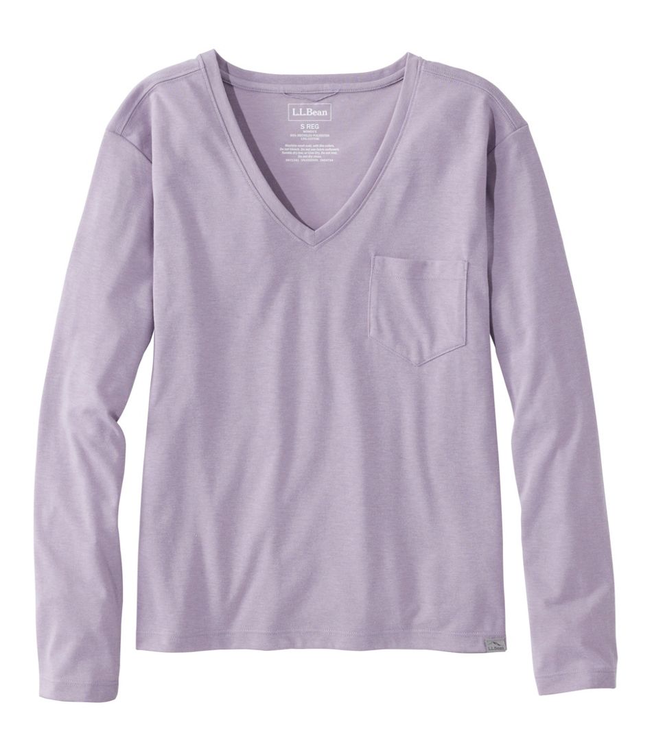 Women's Vista Camp V-Neck Pocket Tee, Long-Sleeve | L.L.Bean Signature