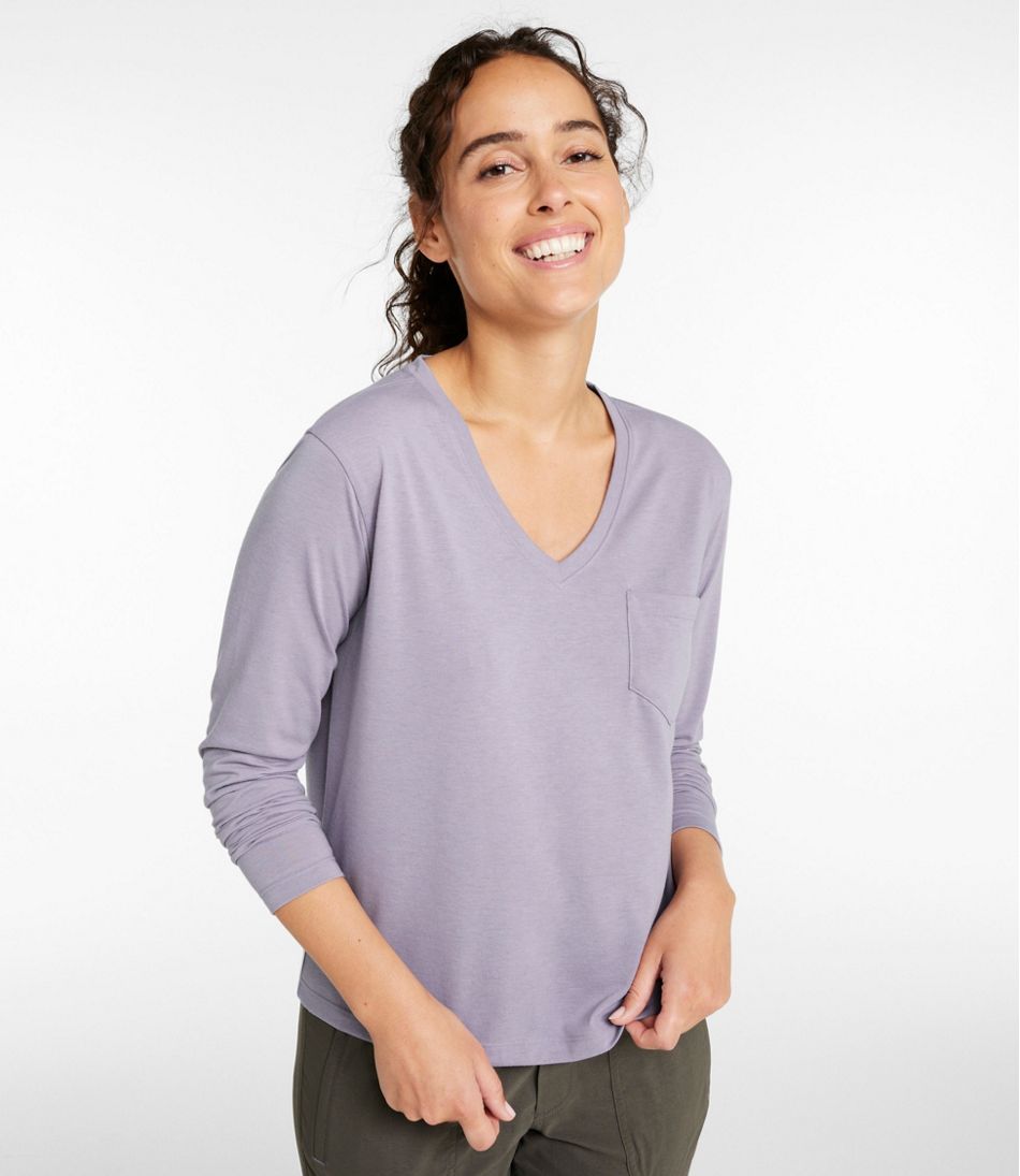 Women's Vista Camp V-Neck Pocket Tee, Long-Sleeve | L.L.Bean Signature