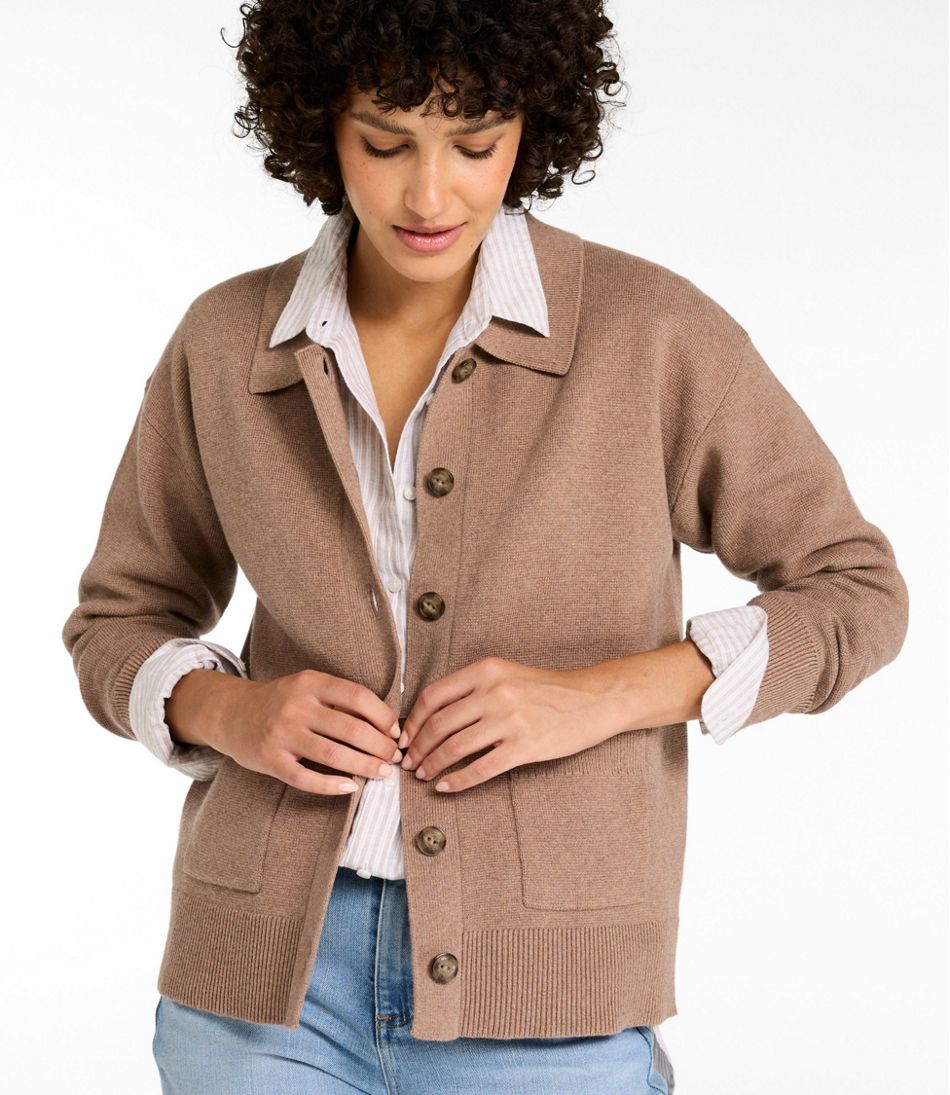 Women's Wicked Soft Cotton/Cashmere Cardigan | L.L.Bean Essential