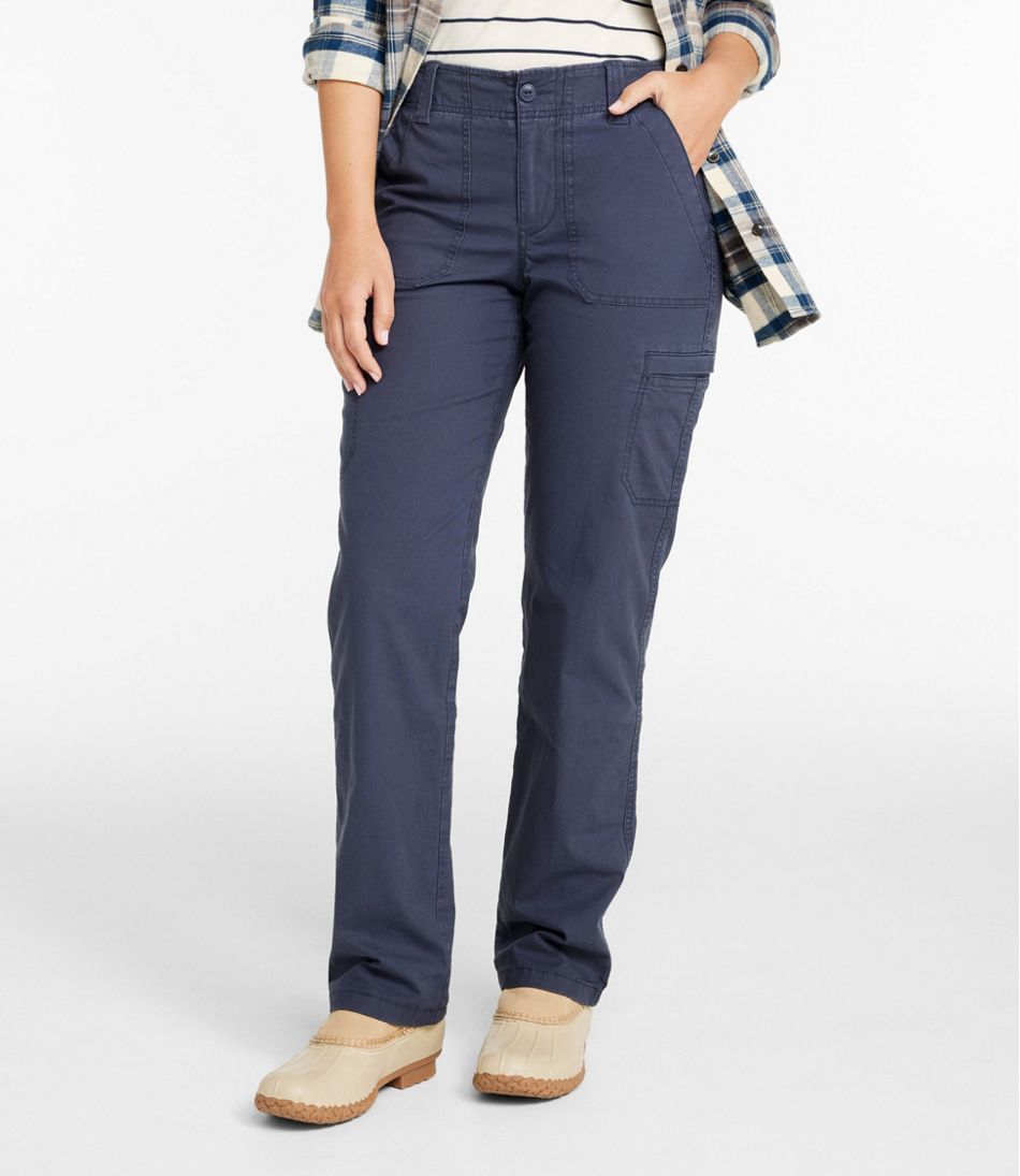 Women's 207 Vintage Cotton Canvas Pants, Mid-Rise Straight-Leg Cargo Lined | L.L.Bean Popular