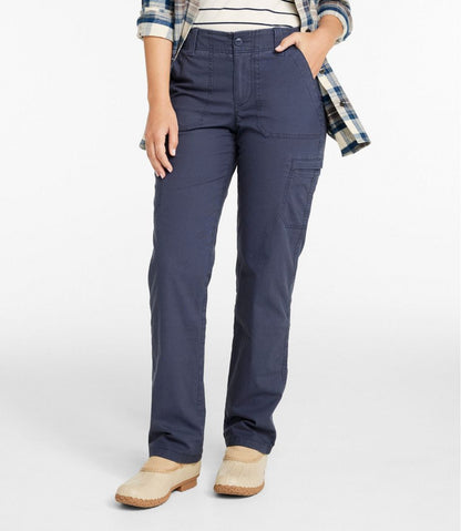 Women's 207 Vintage Cotton Canvas Pants, Mid-Rise Straight-Leg Cargo Lined | L.L.Bean Popular