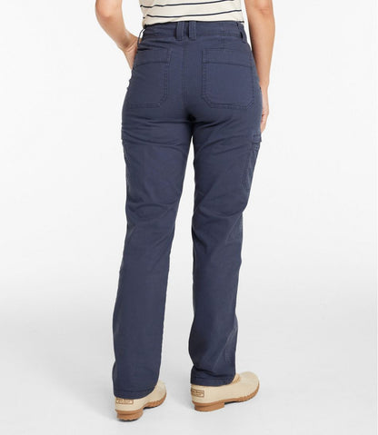 Women's 207 Vintage Cotton Canvas Pants, Mid-Rise Straight-Leg Cargo Lined | L.L.Bean Popular