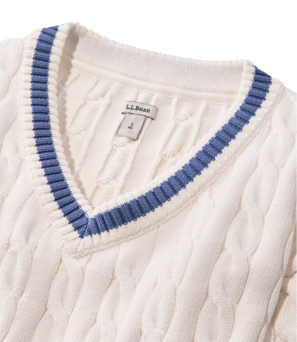 Women's The Original Double L® Sweater, Cable V-Neck | L.L.Bean Best Seller