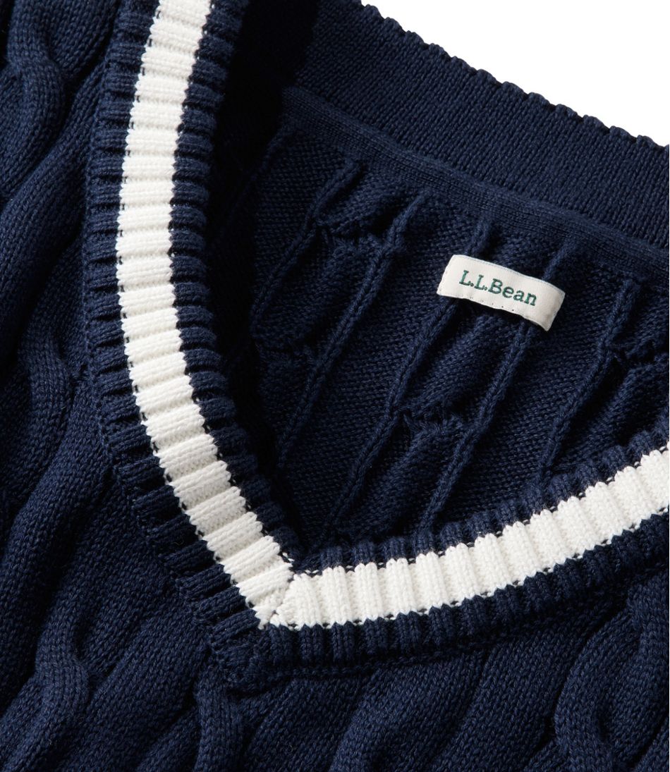 Women's The Original Double L® Sweater, Cable V-Neck | L.L.Bean Best Seller
