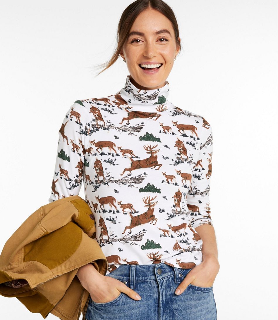 Women's Signature Lightweight Cotton Turtleneck, Novelty | L.L.Bean Everyday