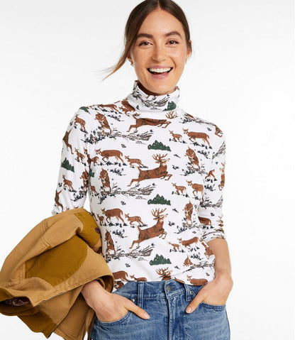 Women's Signature Lightweight Cotton Turtleneck, Novelty | L.L.Bean Everyday