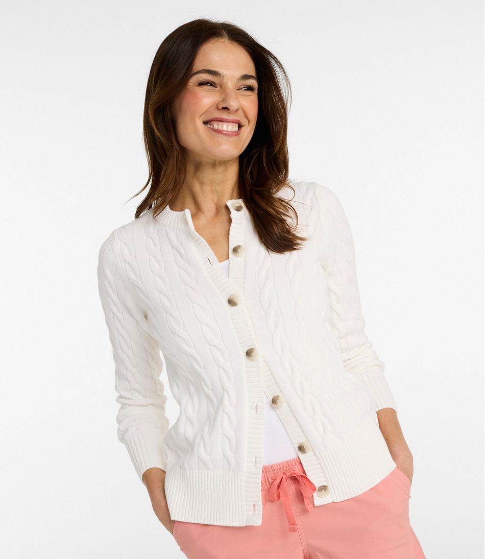 Women's The Original Double L® Sweater, Cable Cardigan | L.L.Bean Value