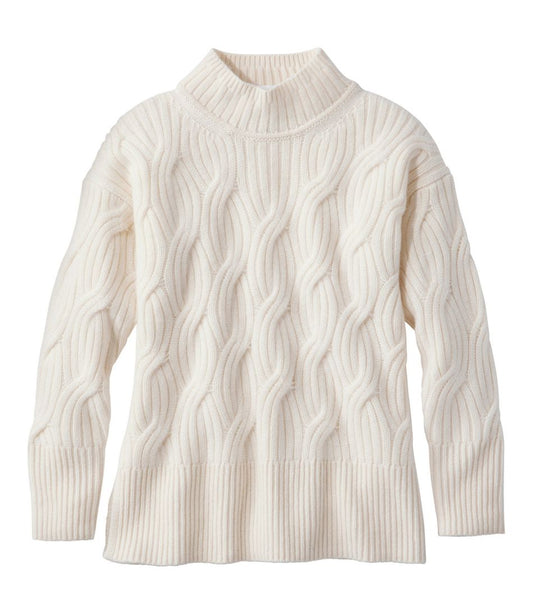 Women's Signature Premium Cashmere Cable Sweaters, Mockneck | L.L.Bean Latest