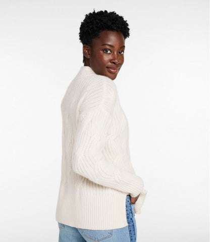 Women's Signature Premium Cashmere Cable Sweaters, Mockneck | L.L.Bean Latest