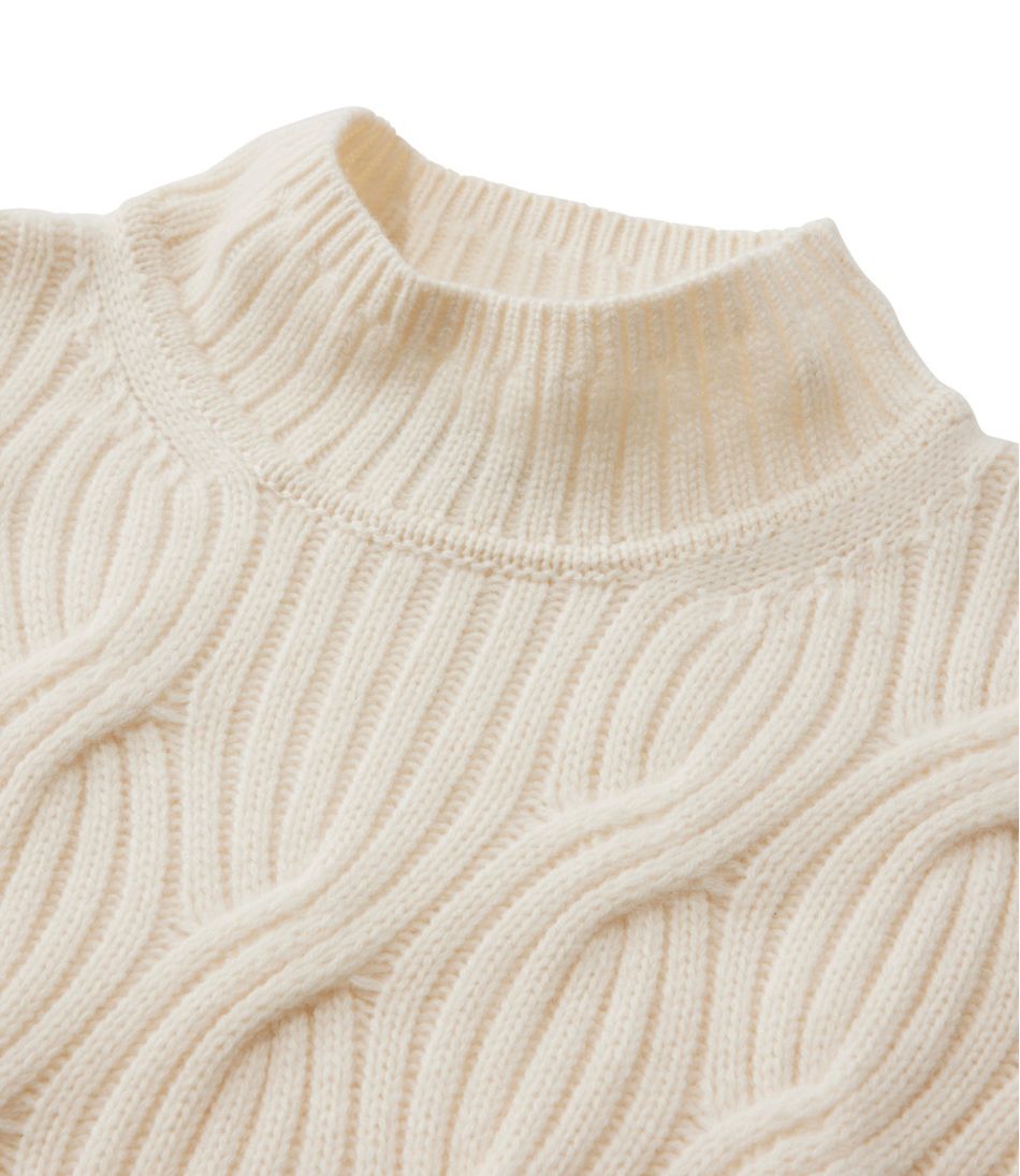 Women's Signature Premium Cashmere Cable Sweaters, Mockneck | L.L.Bean Latest