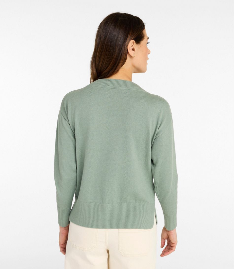 Women's Cotton/Cashmere Sweater, V-Neck | L.L.Bean Featured