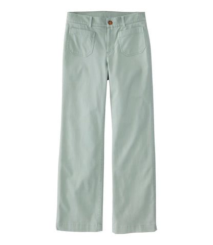 Women's Comfort Stretch Patch Pocket Pants, Mid-Rise Wide Straight-Leg Chino | L.L.Bean Essential