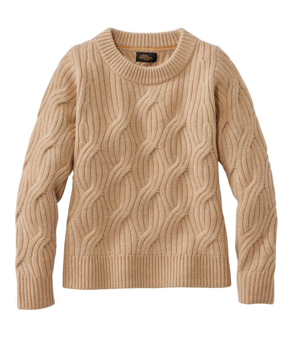 Women's Signature Premium Cashmere Cable Sweater, Crewneck | L.L.Bean Trending