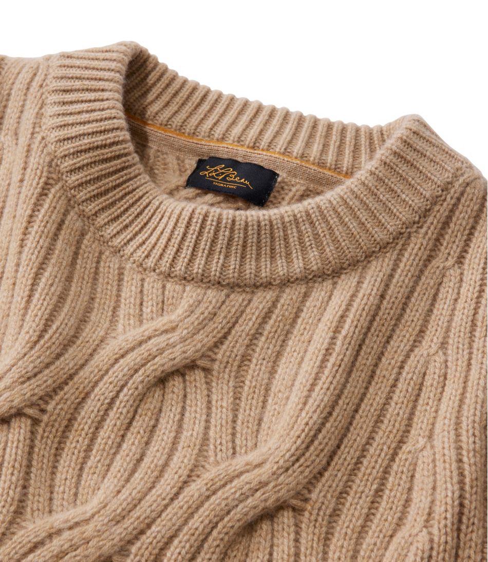 Women's Signature Premium Cashmere Cable Sweater, Crewneck | L.L.Bean Trending