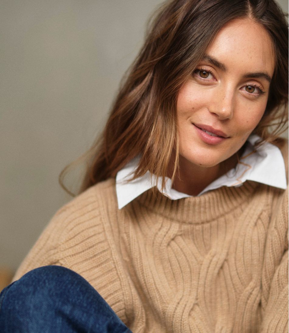 Women's Signature Premium Cashmere Cable Sweater, Crewneck | L.L.Bean Trending