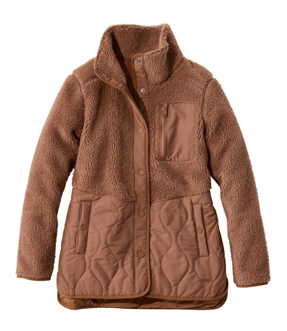 Women's Bean's Mixed Media Sherpa Fleece Jacket | L.L.Bean Best Seller