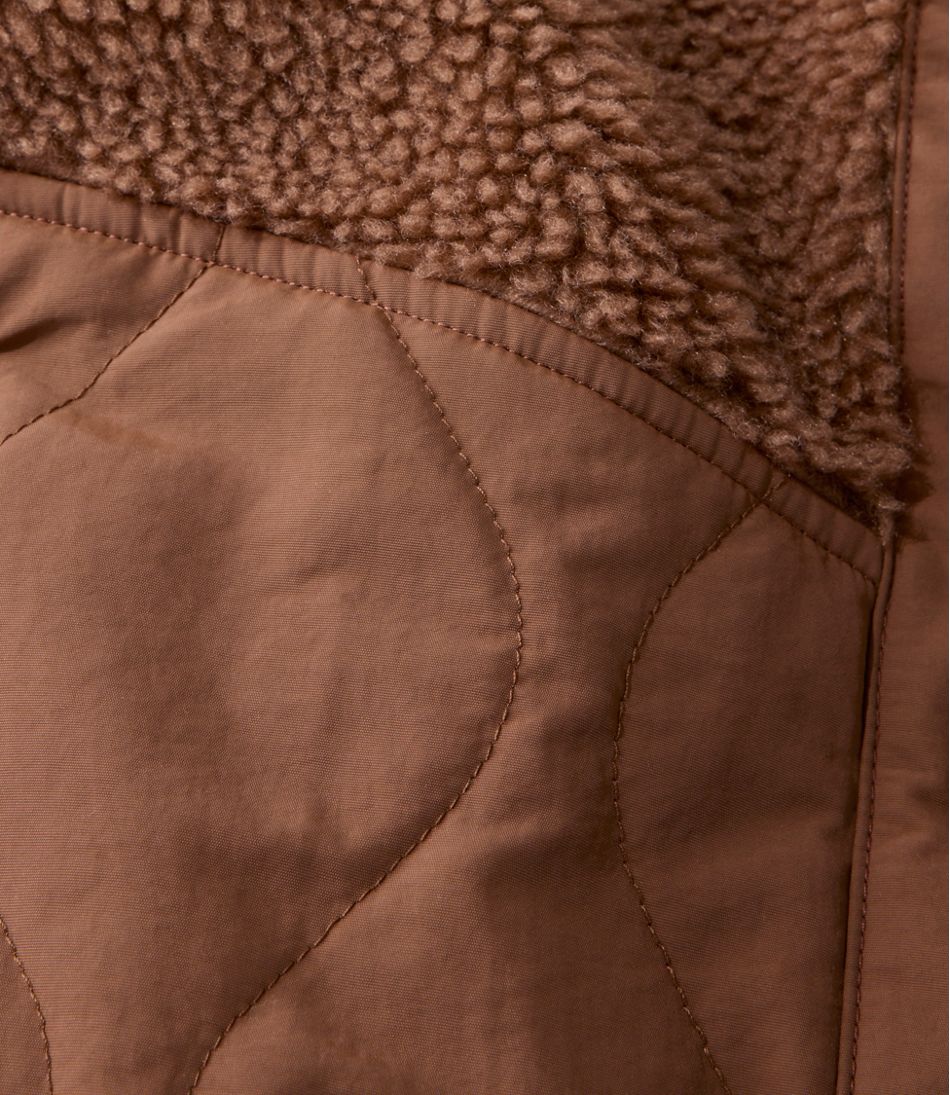 Women's Bean's Mixed Media Sherpa Fleece Jacket | L.L.Bean Best Seller