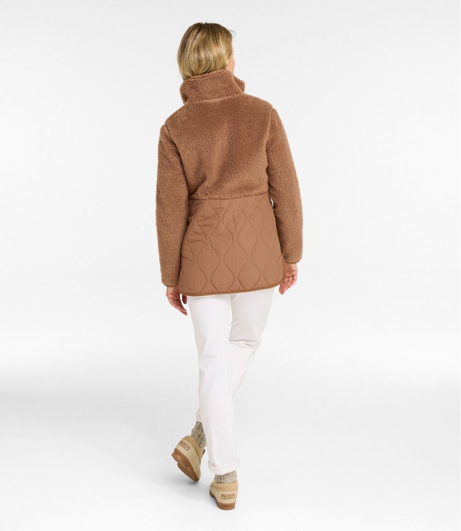 Women's Bean's Mixed Media Sherpa Fleece Jacket | L.L.Bean Best Seller