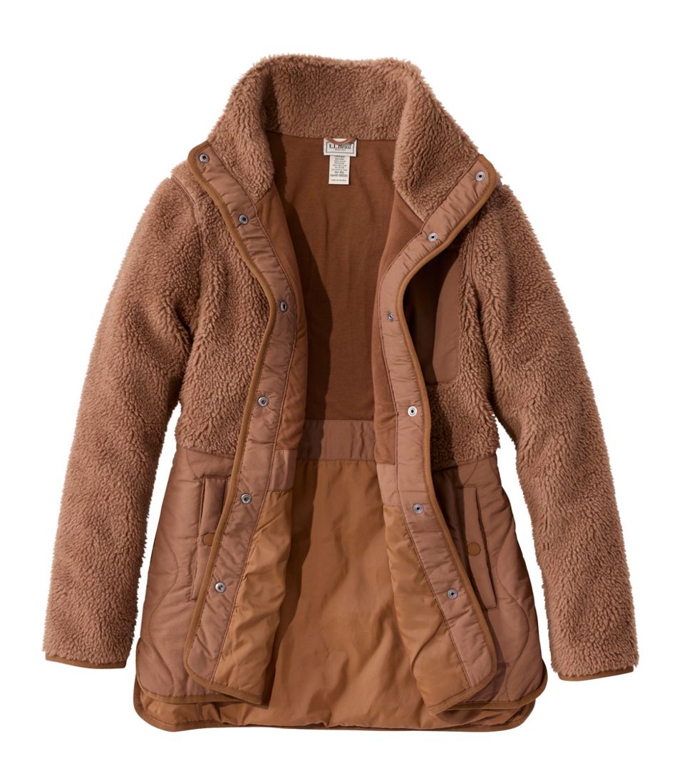 Women's Bean's Mixed Media Sherpa Fleece Jacket | L.L.Bean Best Seller