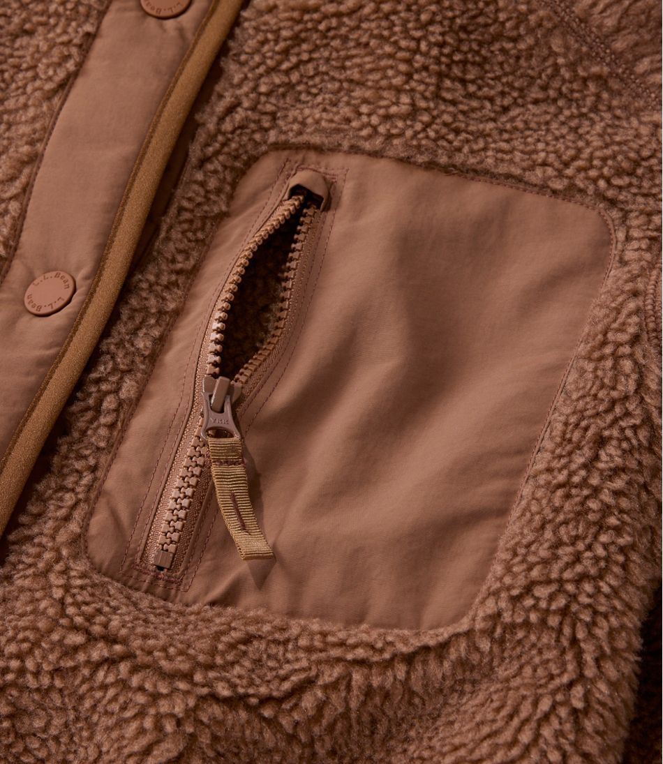 Women's Bean's Mixed Media Sherpa Fleece Jacket | L.L.Bean Best Seller