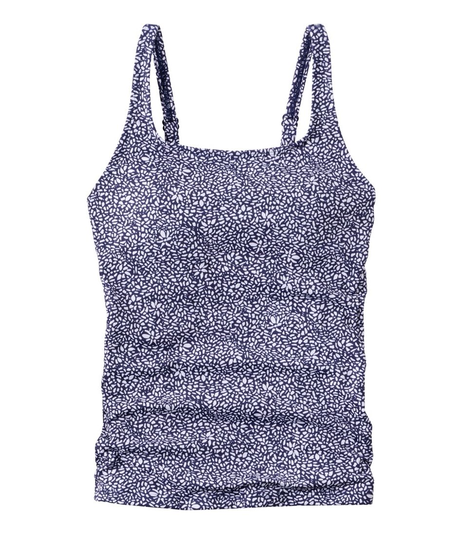 Women's L.L.Bean Coastal Essential Scoop Tankini Top, Print | L.L.Bean Classic