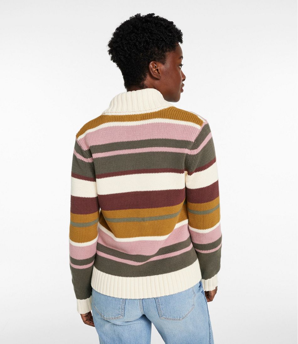 Women's Signature Original Cotton Sweater, Shawl Cardigan Stripe | L.L.Bean Featured