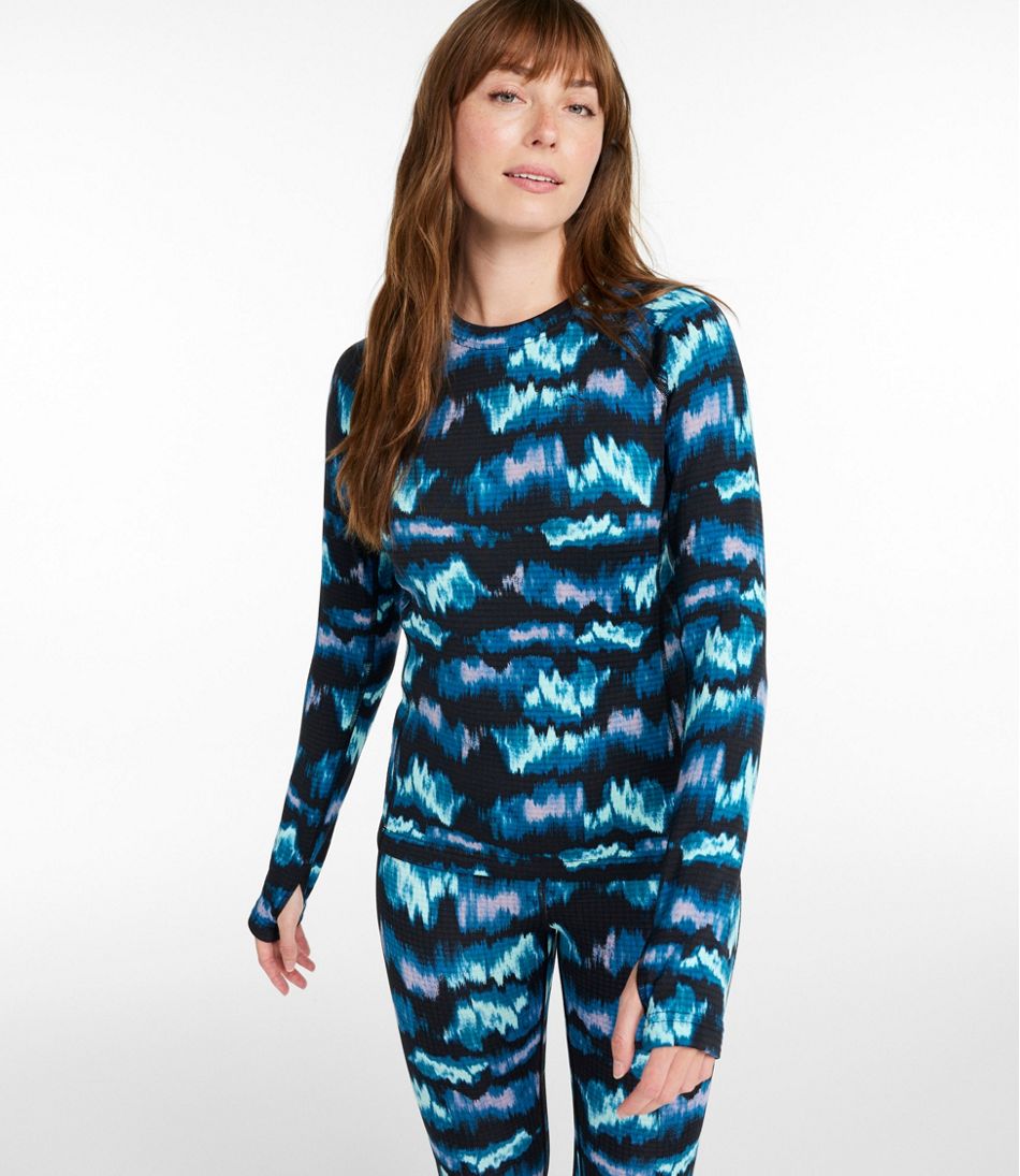 Women's L.L.Bean Heavyweight Base Layer Crew Top, Print | L.L.Bean Trending