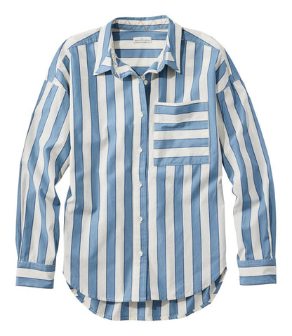 Women's Signature Premium Essential Poplin Shirt, Long-Sleeve Novelty Stripe | L.L.Bean Featured