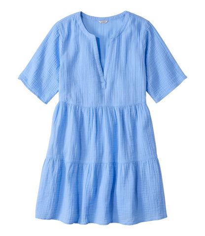 Women's Cloud Gauze Cover-Up Tiered Dress, Print | L.L.Bean Trending