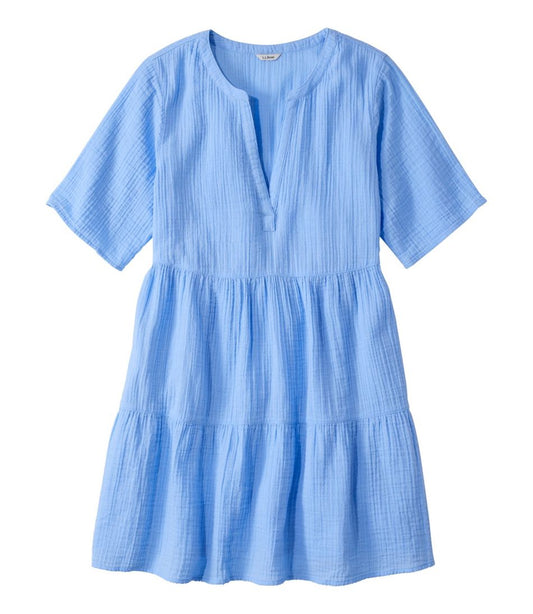 Women's Cloud Gauze Cover-Up Tiered Dress, Print | L.L.Bean Trending