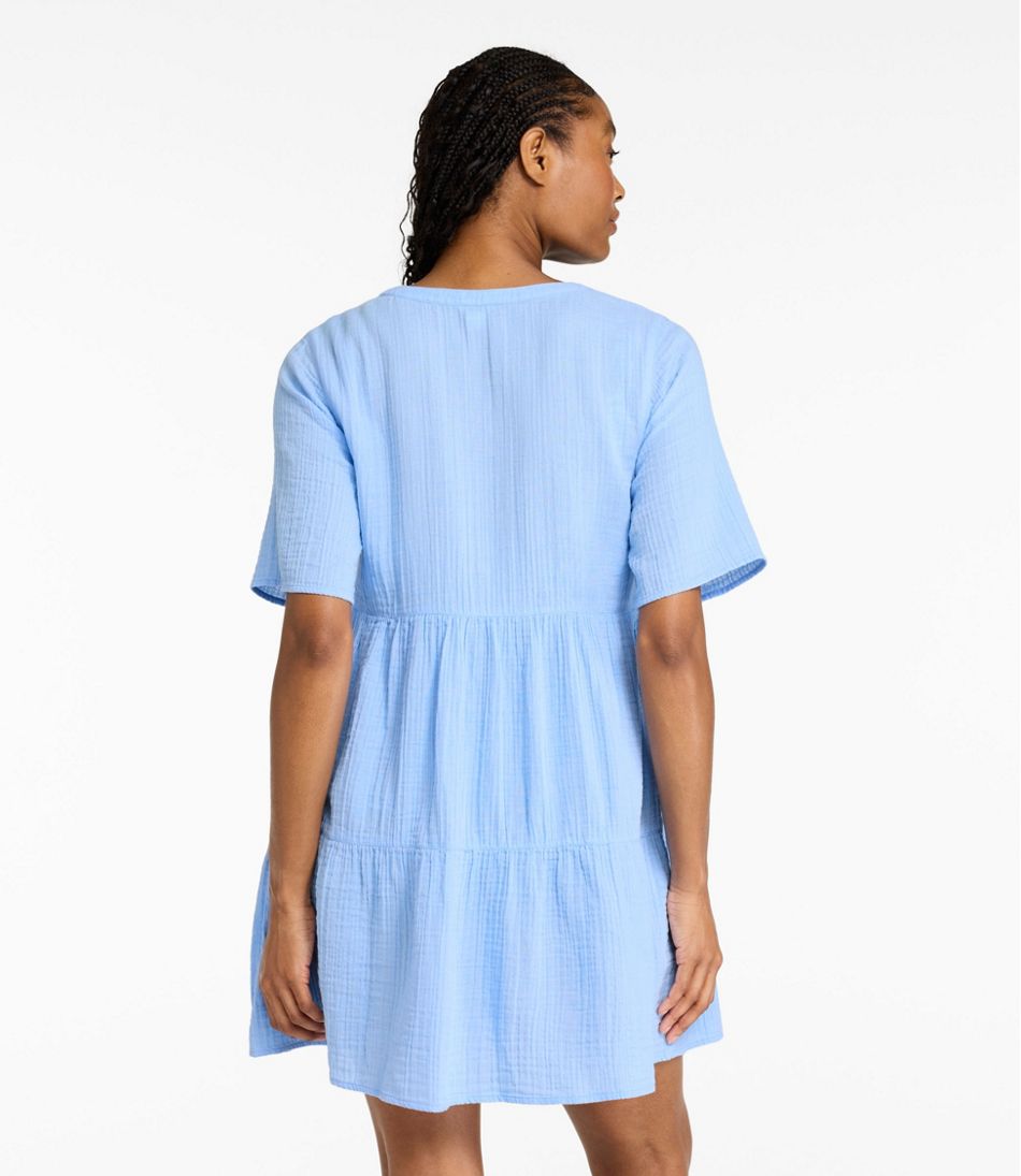 Women's Cloud Gauze Cover-Up Tiered Dress, Print | L.L.Bean Trending