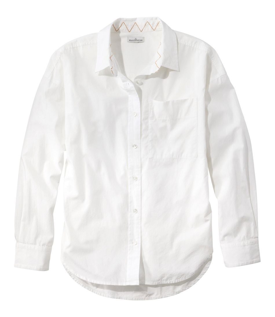 Women's Signature Premium Essential Poplin Shirt, Long-Sleeve | L.L.Bean Essential
